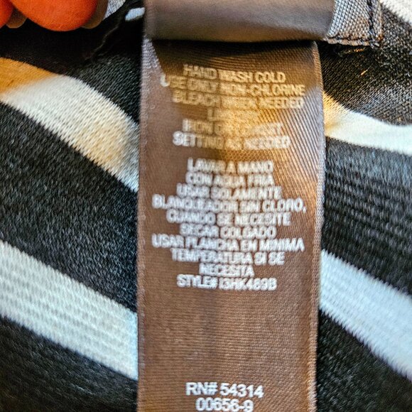 8.Bisou Bisou Michele Bohbot Striped Scoop Neck Sleeveless Bodycon Dress Size 16 - Picture 7 of 8